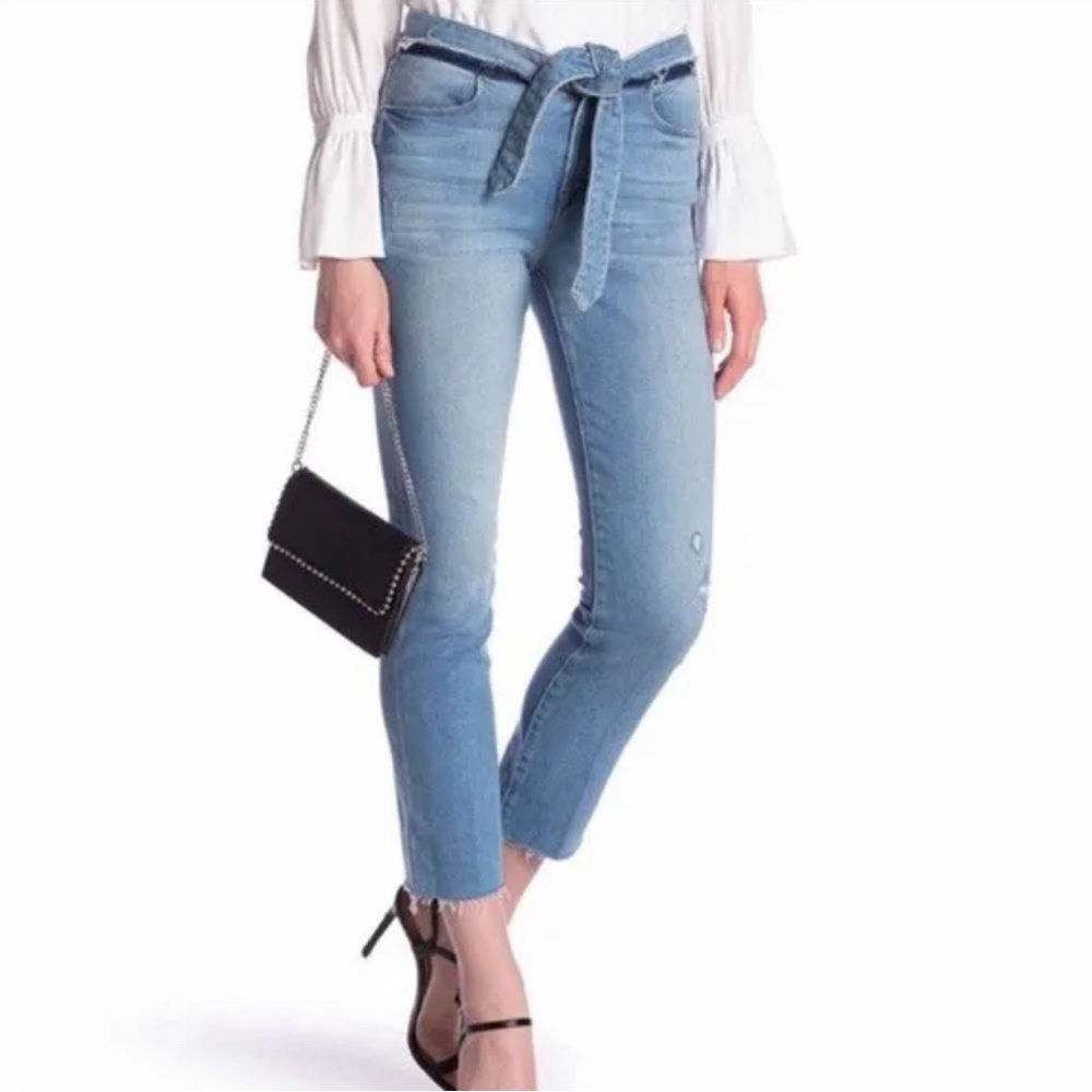 Frame Denim Le High Tie-Waist High Rise Straight-Leg Jeans size 27